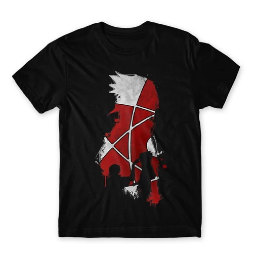 Fekete Naruto férfi rövid ujjú póló - Sasuke and Itachi