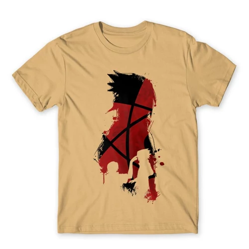 Homok Naruto férfi rövid ujjú póló - Sasuke and Itachi