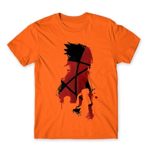 Narancs Naruto férfi rövid ujjú póló - Sasuke and Itachi