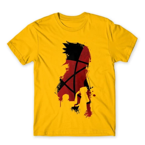Sárga Naruto férfi rövid ujjú póló - Sasuke and Itachi
