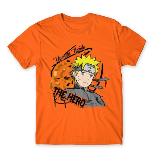 Narancs Naruto férfi rövid ujjú póló - Uzumaki Naruto