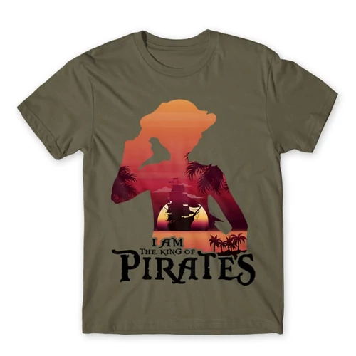 Cink One Piece férfi rövid ujjú póló - I Am The King Of Pirates