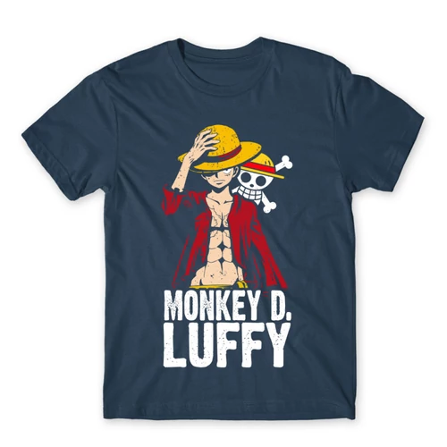 Denim One Piece férfi rövid ujjú póló - Luffy Color