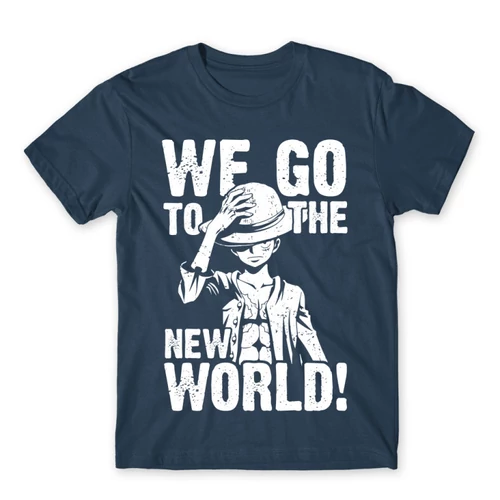 Denim One Piece férfi rövid ujjú póló - Luffy Monochrome