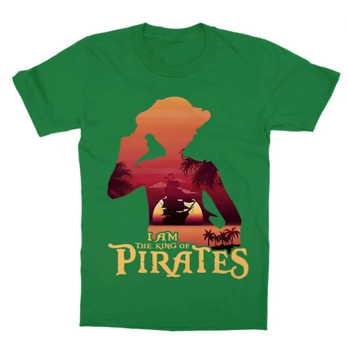Zöld One Piece gyerek rövid ujjú póló - I Am The King Of Pirates