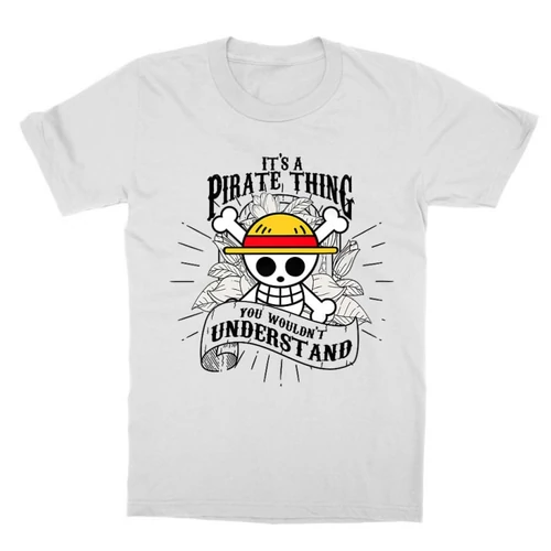 Fehér One Piece gyerek rövid ujjú póló - It’s A Pirate Thing