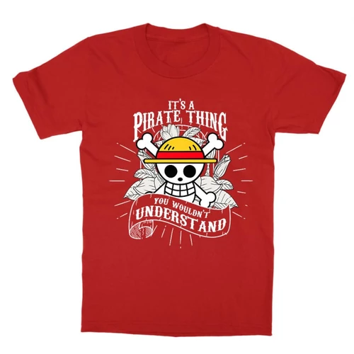 Piros One Piece gyerek rövid ujjú póló - It’s A Pirate Thing