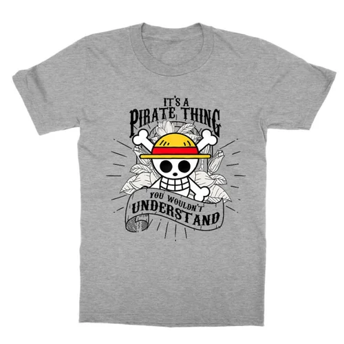 Sportszürke One Piece gyerek rövid ujjú póló - It’s A Pirate Thing