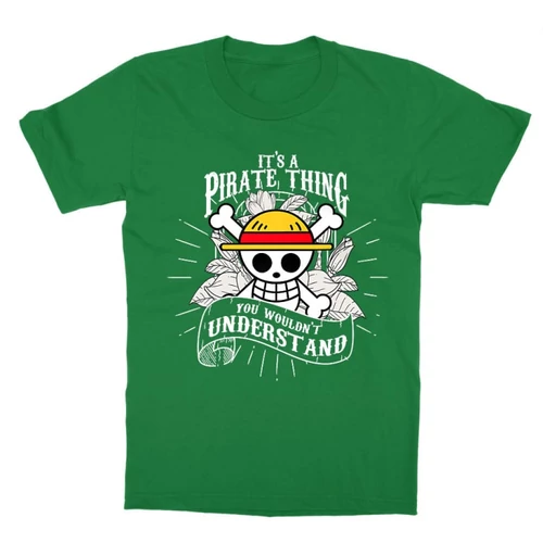 Zöld One Piece gyerek rövid ujjú póló - It’s A Pirate Thing