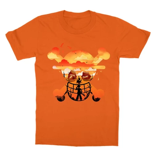 Narancs One Piece gyerek rövid ujjú póló - Logo Silhouette