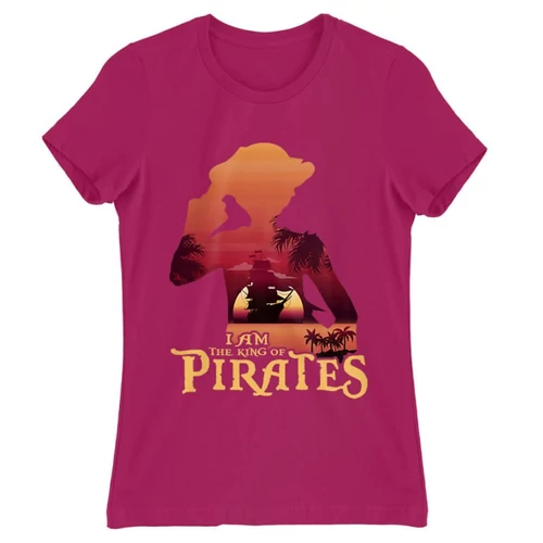 Pink One Piece női rövid ujjú póló - I Am The King Of Pirates