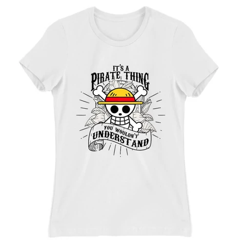 Fehér One Piece női rövid ujjú póló - It’s A Pirate Thing