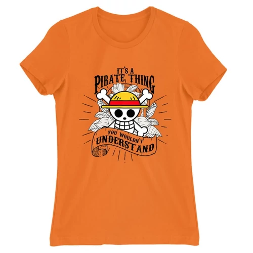 Narancs One Piece női rövid ujjú póló - It’s A Pirate Thing