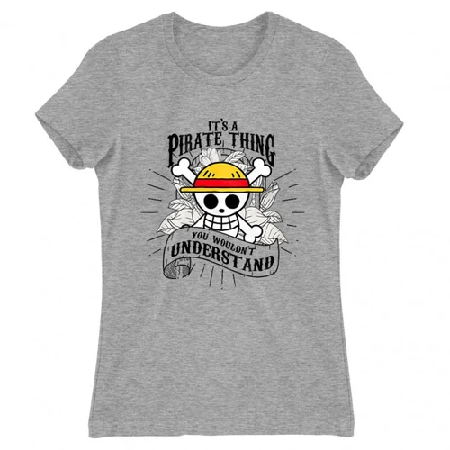 Sportszürke One Piece női rövid ujjú póló - It’s A Pirate Thing