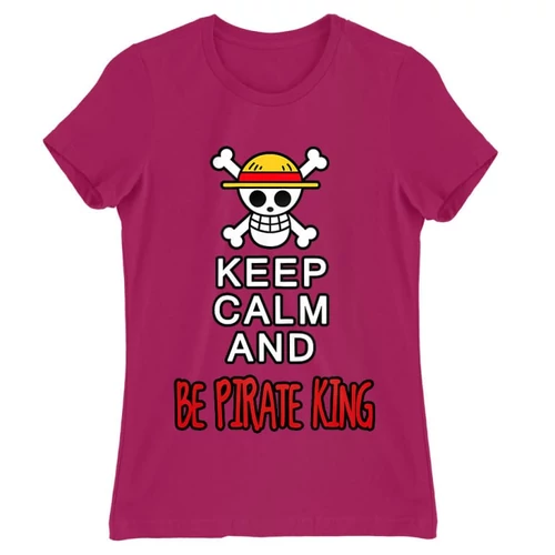 Pink One Piece női rövid ujjú póló - Keep Calm and Be Pirate King