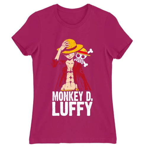 Pink One Piece női rövid ujjú póló - Luffy Color