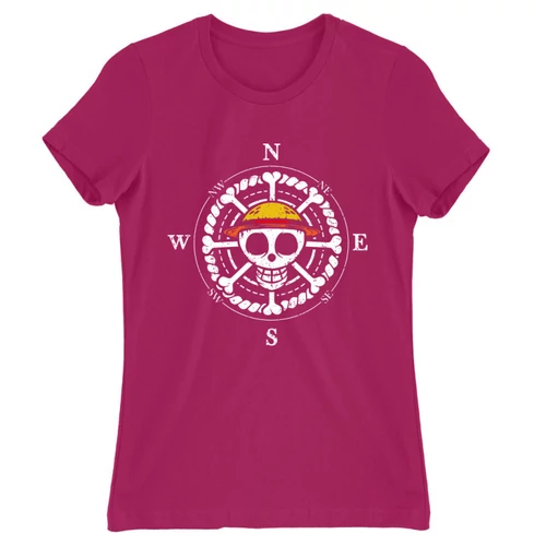 Pink One Piece női rövid ujjú póló - One Piece Compass