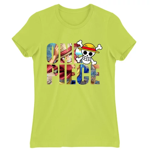Almazöld One Piece női rövid ujjú póló - Text