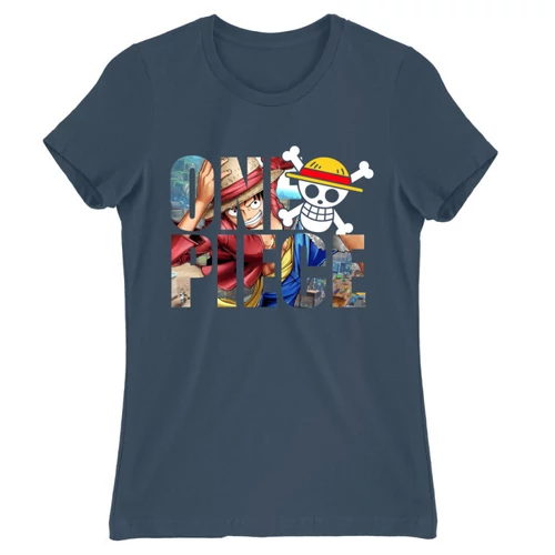 Denim One Piece női rövid ujjú póló - Text