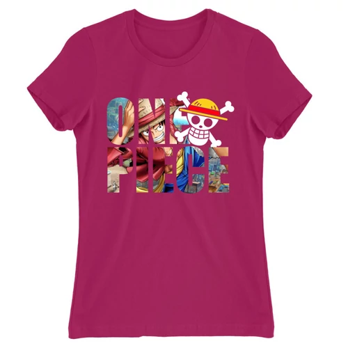Pink One Piece női rövid ujjú póló - Text