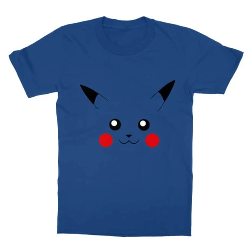Királykék Pokémon gyerek rövid ujjú póló - Pikachu face
