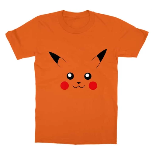 Narancs Pokémon gyerek rövid ujjú póló - Pikachu face