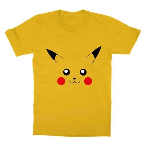Sárga Pokémon gyerek rövid ujjú póló - Pikachu face