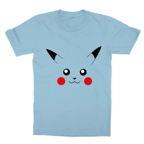 Világoskék Pokémon gyerek rövid ujjú póló - Pikachu face