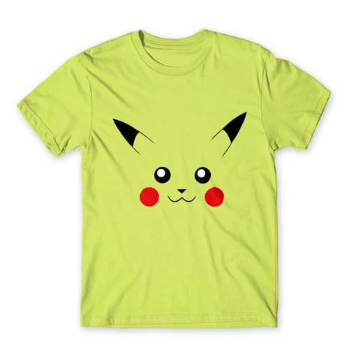 Almazöld Pokémon férfi rövid ujjú póló - Pikachu face