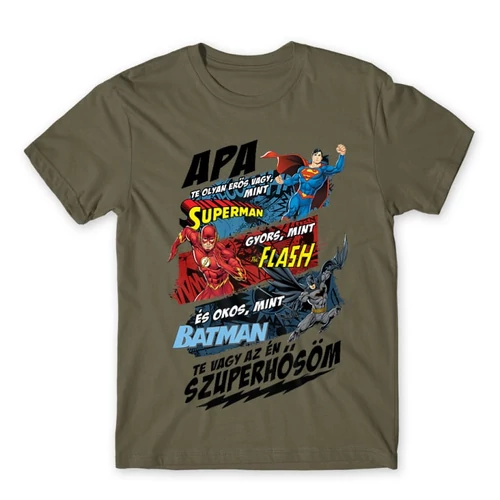 Cink Apa, Te vagy az én szuperhősöm - DC Comics hősök - férfi rövid ujjú póló