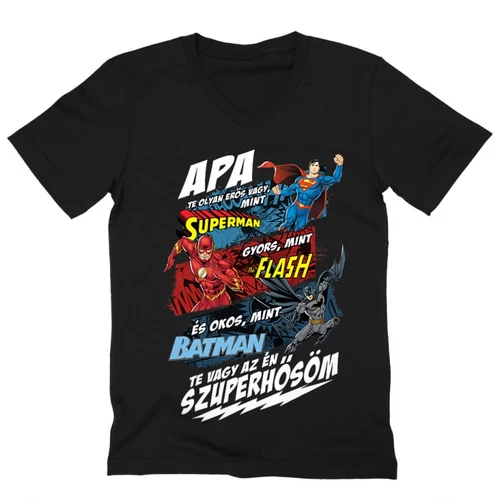 Fekete Apa, Te vagy az én szuperhősöm - DC Comics hősök - férfi V-nyakú póló