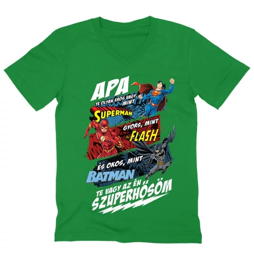 Zöld Apa, Te vagy az én szuperhősöm - DC Comics hősök - férfi V-nyakú póló