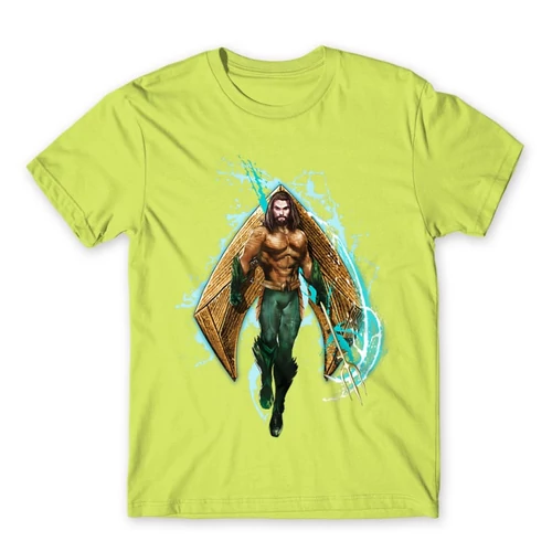 Almazöld Aquaman férfi rövid ujjú póló - Logó
