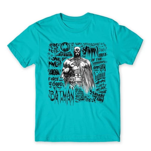 Atollkék DC Comics Batman férfi rövid ujjú póló - Graphic