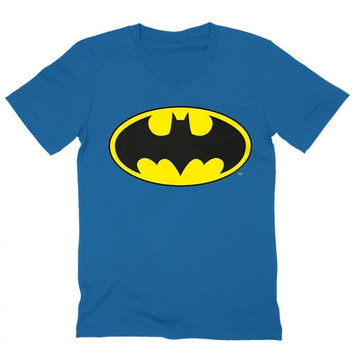 Királykék Batman férfi V-nyakú póló - Logó
