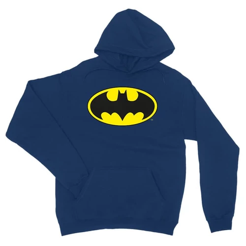 Királykék Batman unisex kapucnis pulóver - Logó