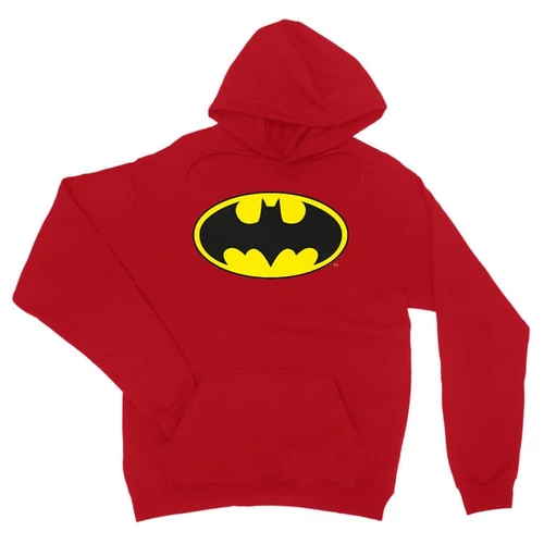 Piros Batman unisex kapucnis pulóver - Logó