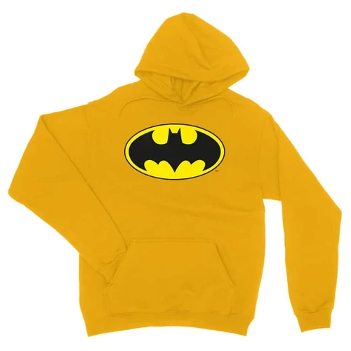 Sárga Batman unisex kapucnis pulóver - Logó