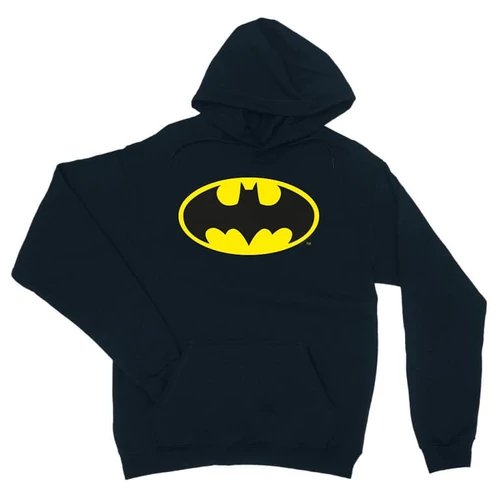 Sötétkék Batman unisex kapucnis pulóver - Logó