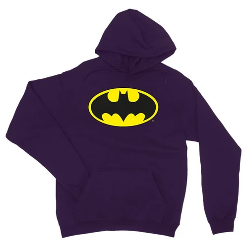 Sötétlila Batman unisex kapucnis pulóver - Logó