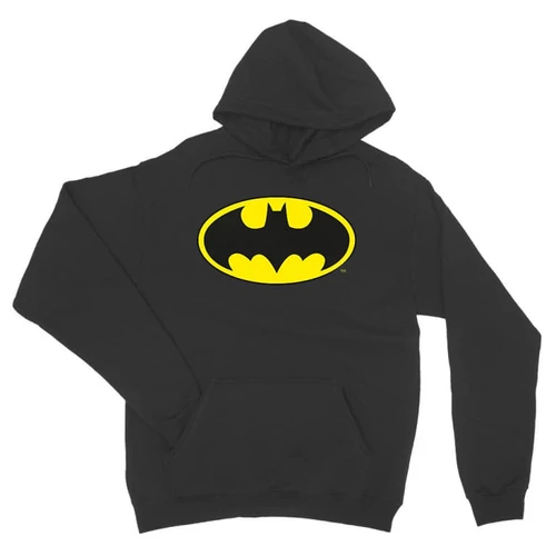 Sötétszürke Batman unisex kapucnis pulóver - Logó