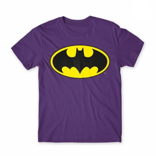 Sötétlila Batman férfi rövid ujjú póló