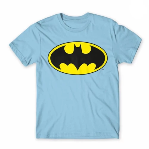 Világoskék Batman férfi rövid ujjú póló