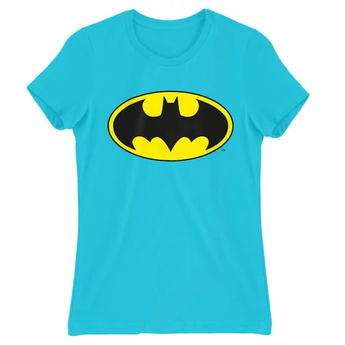 Atollkék Batman női rövid ujjú póló Logó