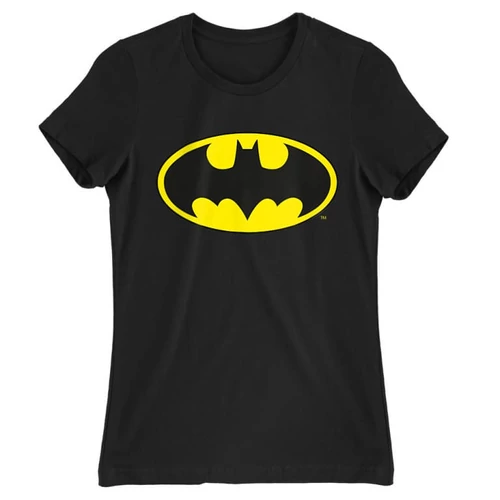 Fekete Batman női rövid ujjú póló Logó