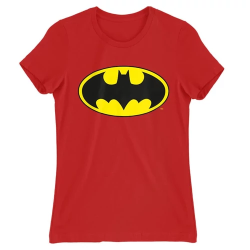 Piros Batman női rövid ujjú póló Logó