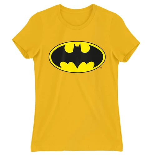 Sárga Batman női rövid ujjú póló Logó