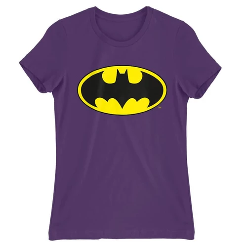 Sötétlila Batman női rövid ujjú póló Logó