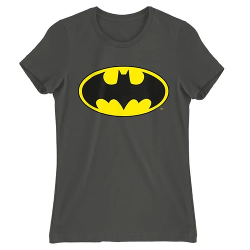 Sötétszürke Batman női rövid ujjú póló Logó