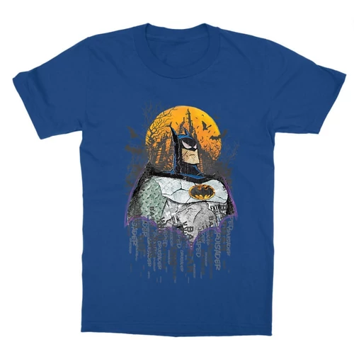 Királykék Batman gyerek rövid ujjú póló - Batman Comic Grunge